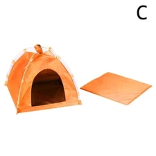 New Pet Orange Tent Dog Cat Oxford Cloth Fiber Rod Waterproof Detachable Folding