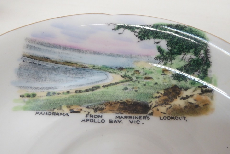 ROYAL GRAFTON CUP AND SAUCER APOLLO BAY MARRINERS LOOKOUT SOUVENIR