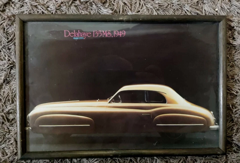 Lot of 3 Frames Old Car Antique Automobile 1933 Photography wall Frame wood Nice - Image 4 of 4