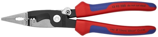 Knipex 13 92 200 Sb Elektro-Installationszange Mit Mehrkomponenten-HüLlen Schwar-image
