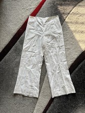 Lauren Ralph Lauren White Linen Wide Leg Pants 12