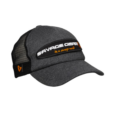 Attitude Cap Onesize Grey Melange Trucker Cap Mütze Anglerkappe  Savage Gear