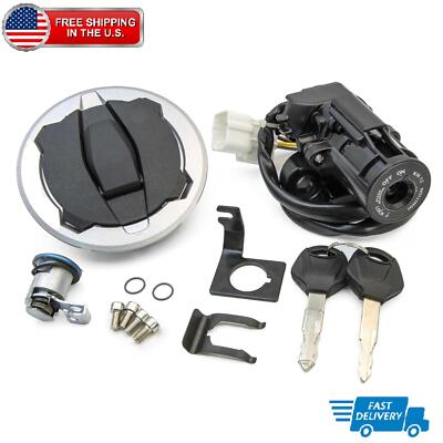 For Kawasaki Ninja 650 Z650 2017-2024 Ignition Swtich Fuel Gas Cap Lock Keys Set