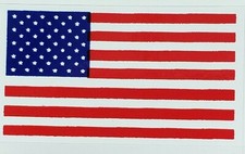 American flag decal - 1.5"x1". For football helmets, laptops, bottles, etc.
