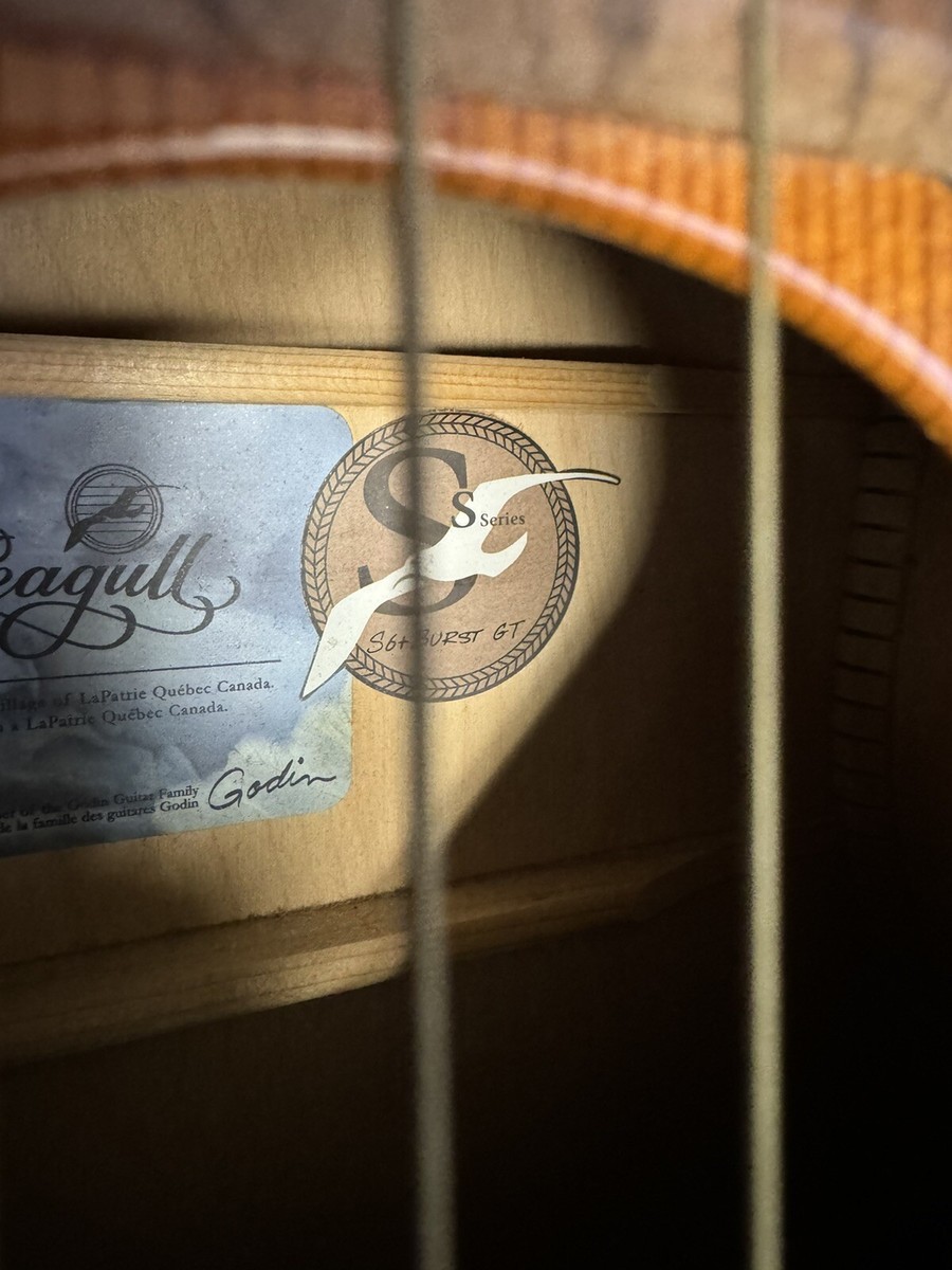VINTAGE Seagull Folk Acoustic Guitar S6+ Tobacco Sunburst VINTAGE Seagull Folk Acoustic Guitar S6+ Tobacco Sunburst
