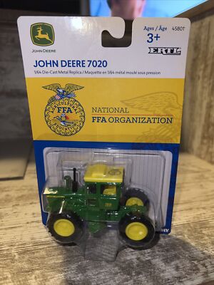 1/64th Scale John Deere 7020 Tractor With Cab  FFA Organization Ertl Die-Cast