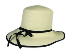 Stetson Natural Raymonde Straw Hat Fedora Size Medium R Oval 3 1/2" Brim