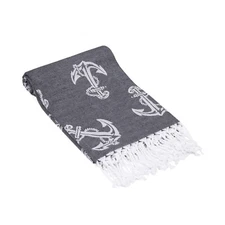 Anchors Beach Towel, Sand Free Soft Absorbent 100% Cotton Large Beach Cover