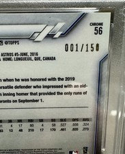 2020 Topps Chrome Abraham Toro  #56 RC TRUE BLUE REFRACTOR #1 /150  PSA 10 MINT