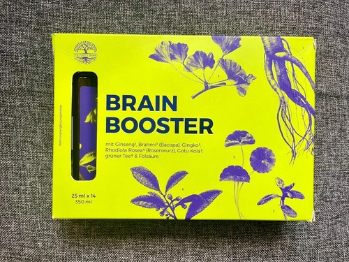 Brain Booster mit Ginseng, Bacopa, Rhodiola Rosea, Gotu Kola, Grüner Tee, Ginkgo