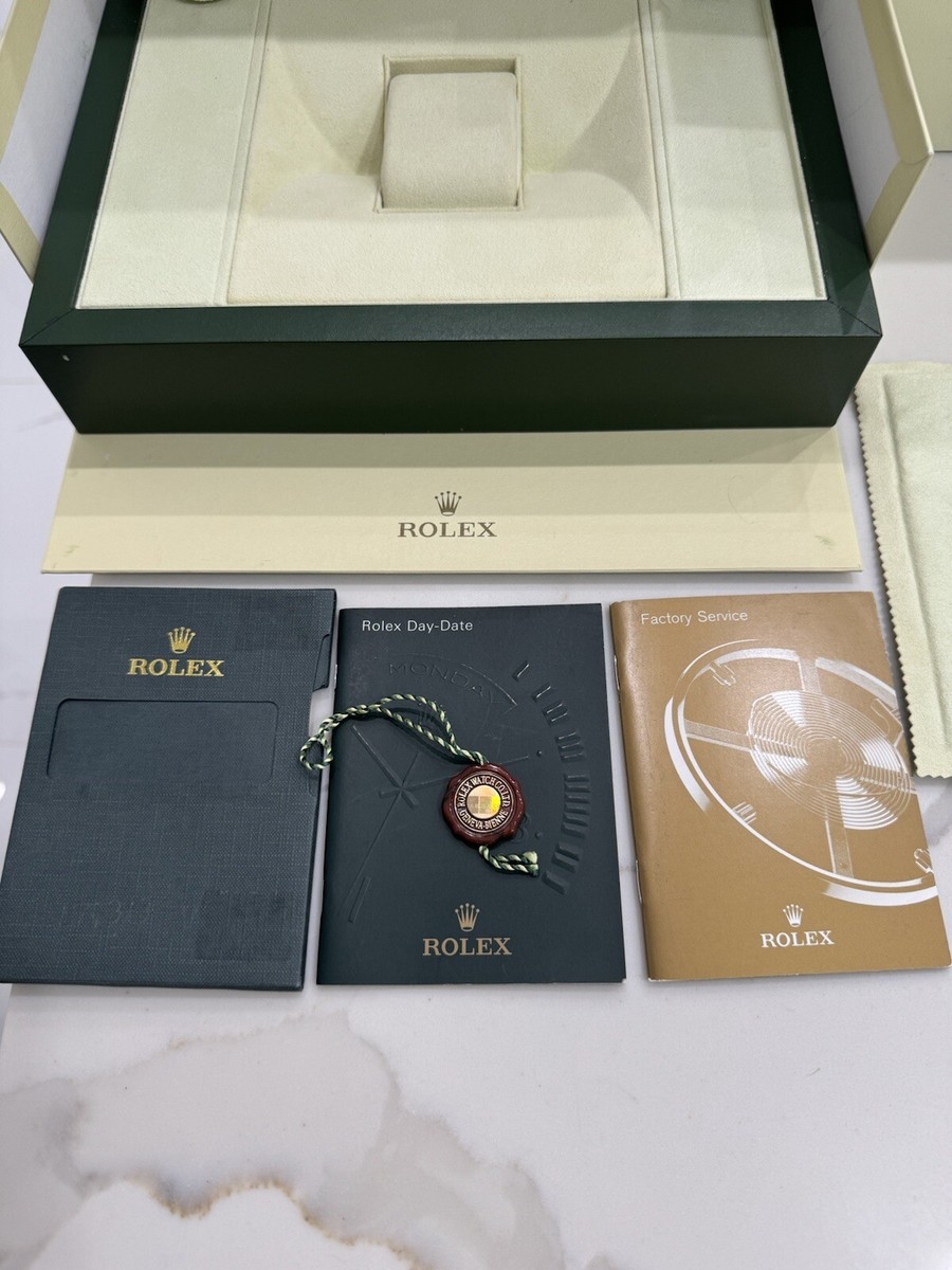 Authentic NEW STYLE ROLEX Platinum DayDate 118206 Watch Box XL