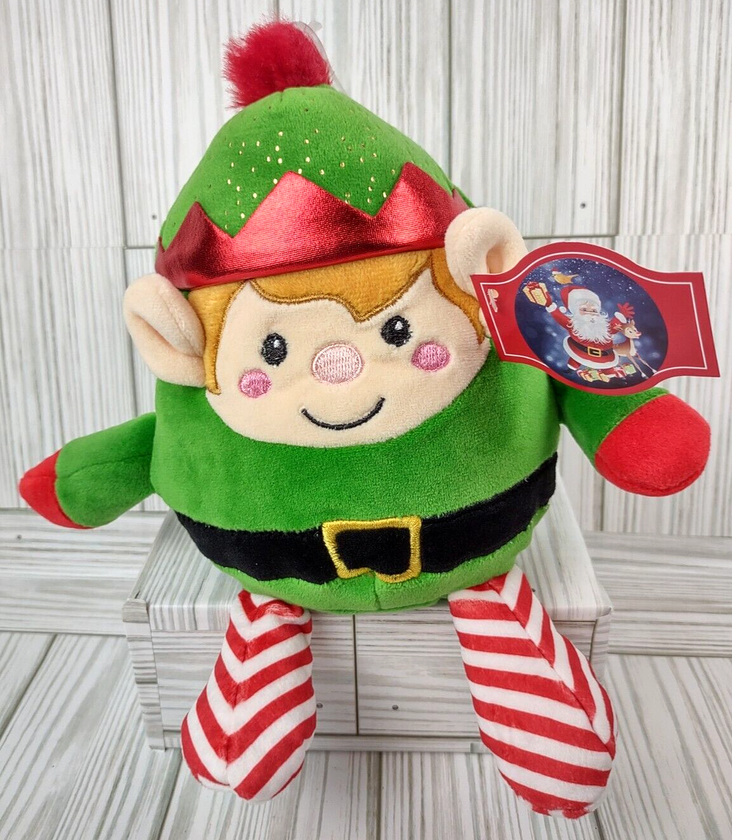 Elf Christmas Plush Stripes Fat Bodied Soft Chubby Boy Santa's