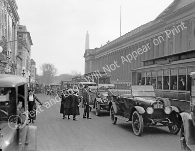1918 Street Scene, Washington, DC Vintage Old Photo 8.5'' x 11'' Reprint
