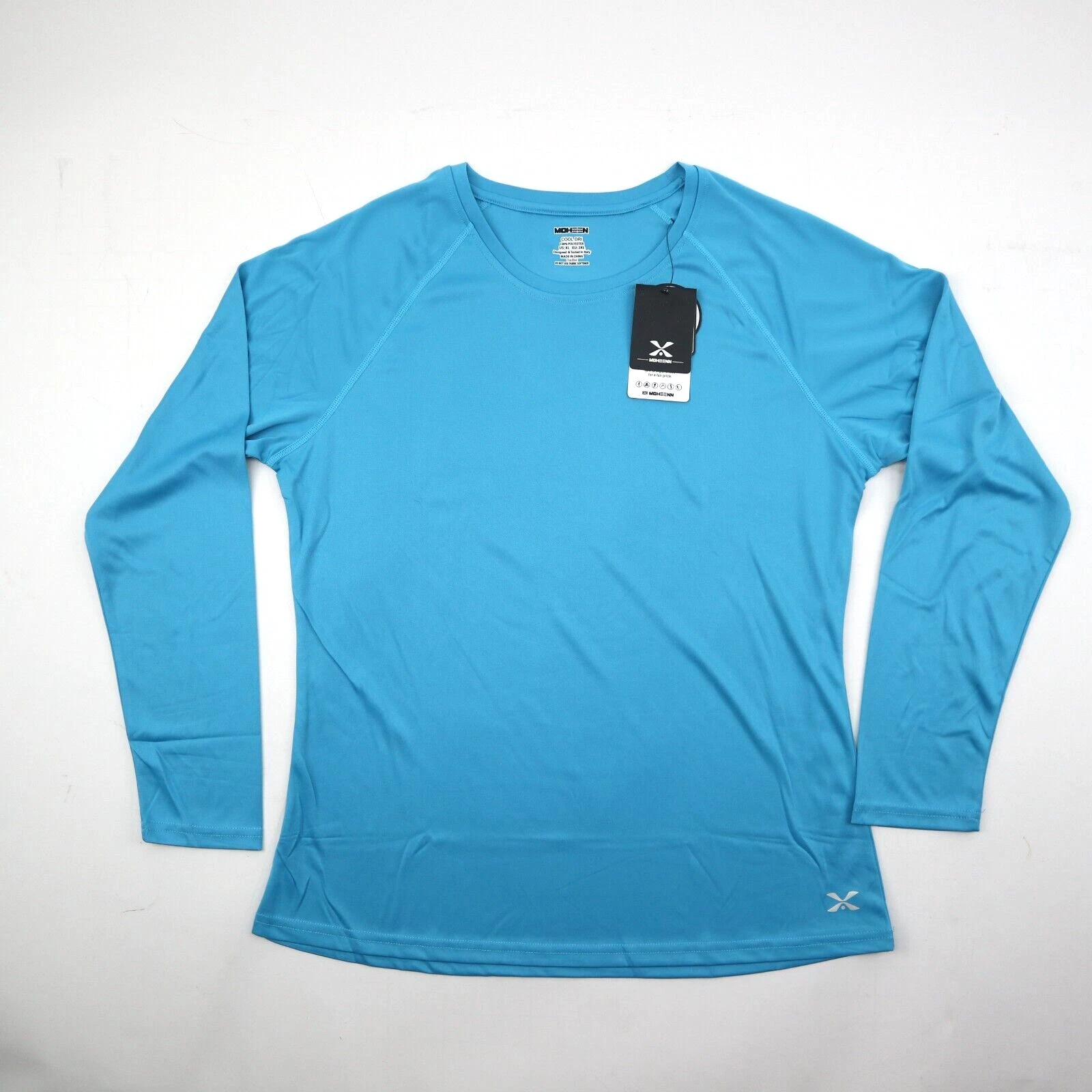 TIHEEN Women’s UPF 50+ UV Sun Protection T-Shirt Long Sleeve Blue XL