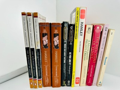 Huge Shakespeare Book Lot 14+ Hamlet Merchant Venice Pelican Signet PB