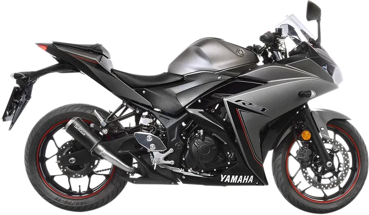 LEOVINCE LV-10 Black Edition Muffler - Fits YZF-R3 15212BU