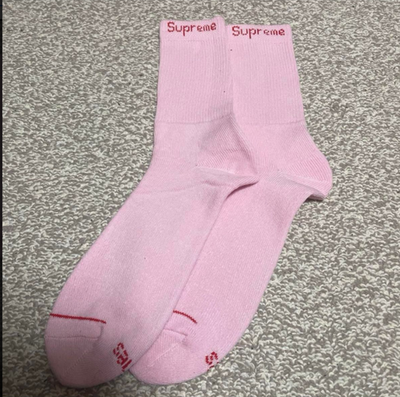 Supreme Hanes Pink Crew Socks 4 Pack Size 6-12 Soft Cotton
