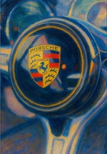 Beautiful New Vintage Porsche 356 Steering Wheel On Wood Canvas Large 20 X 25 Beautiful New Vintage Porsche 356 Steering Wheel On Wood Canvas Large 20 X 25