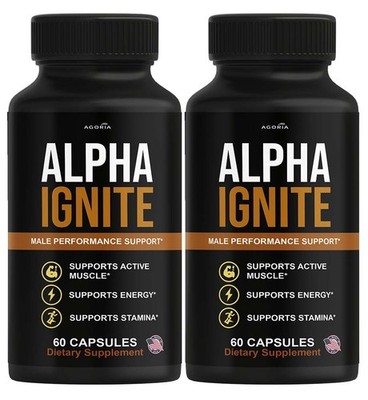 Alpha Ignite Capsules, Official AlphaIgnite Supplement Pills (2 Pack)