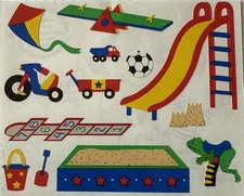 PLAYGROUND Stickers(13pc) Mrs.Grossmans•Slide•Sandbox •Teeter Totter•Card Making