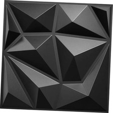 LEVOWAY 33 Pack Decorative 3D Wall Panels for Interior Wall Decor - Black