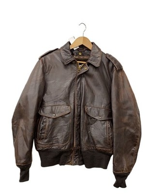 Schott A-2/LEATHER Flight Jacket 42/Leather/Brown/184SM//