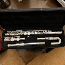 Sonata Student Flute Set with 2 Heads (Curved + Straight), Case & Care Kit