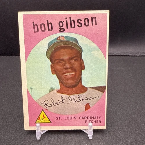 1959 Topps Baseball Bob Gibson RC #514 Rookie Card St. Louis Cardinals HS1