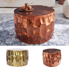 Runder Couchtisch ORGANIC ORIENT 55cm AUSWAHL Metall Hammerschlag handmade