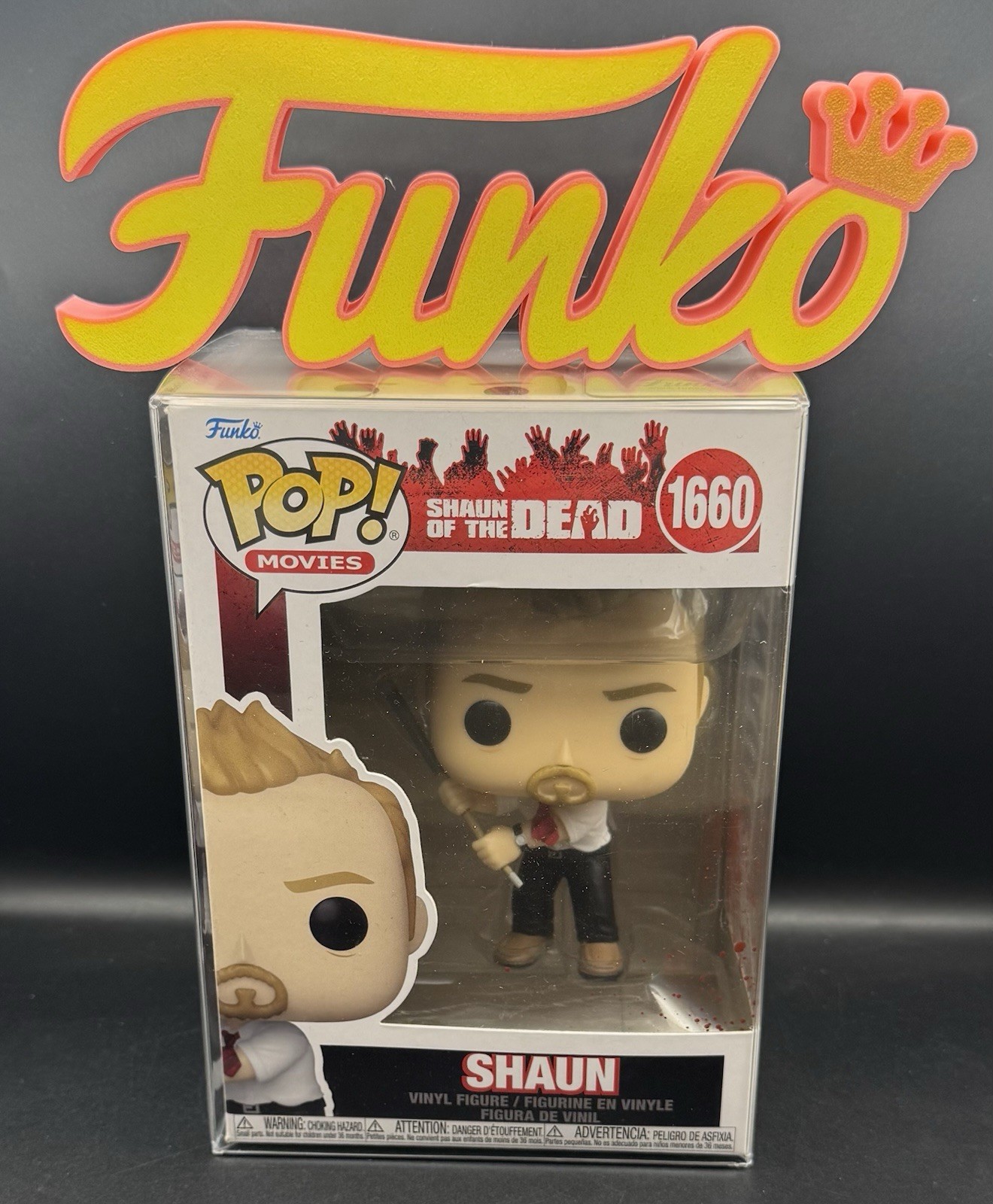 Funko Pop! Movies Shaun of The Dead #1660 Action Figure In Pop Protector