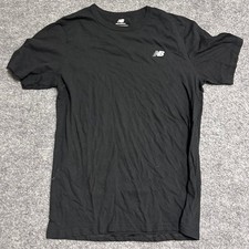 New Balance T Shirt Mens Size Large Black Short Sleeve Activewear Logo Tee