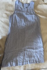 J. CREW Button Back Shift Dress Chambray Denim Linen Light Blue Color Size M