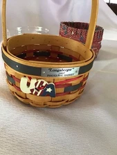 ✅Vtg/New LONGABERGER 1997 INAUGURAL BASKET W/ PLASTIC PROTECTOR  AMERICANA LINER