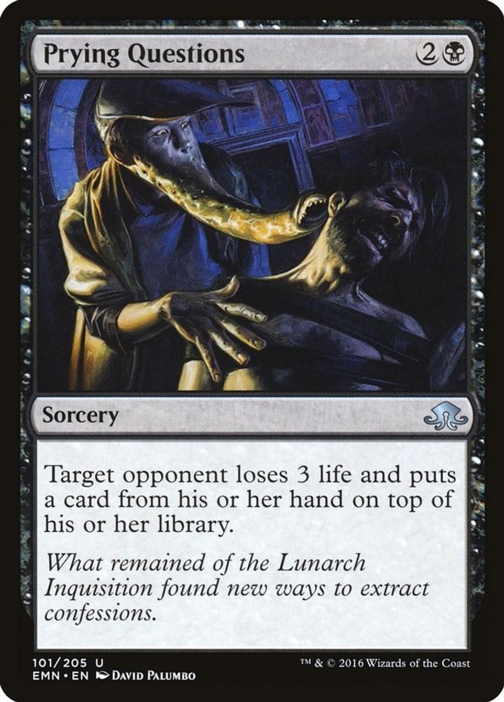2016 Magic: The Gathering: Eldritch Moon - Prying Questions (#101, U, Near Mint)