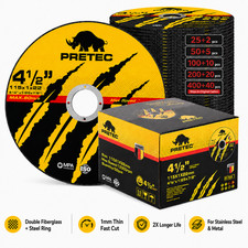 440PACK 4-1/2" x .040" x 7/8" Cut off Wheels Stainless Steel Metal Cutting Discs