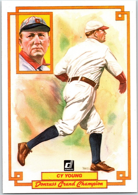 #31 Cy Young, Cleveland Naps - Grand Champion 1984 Donruss Champions Jumbo base