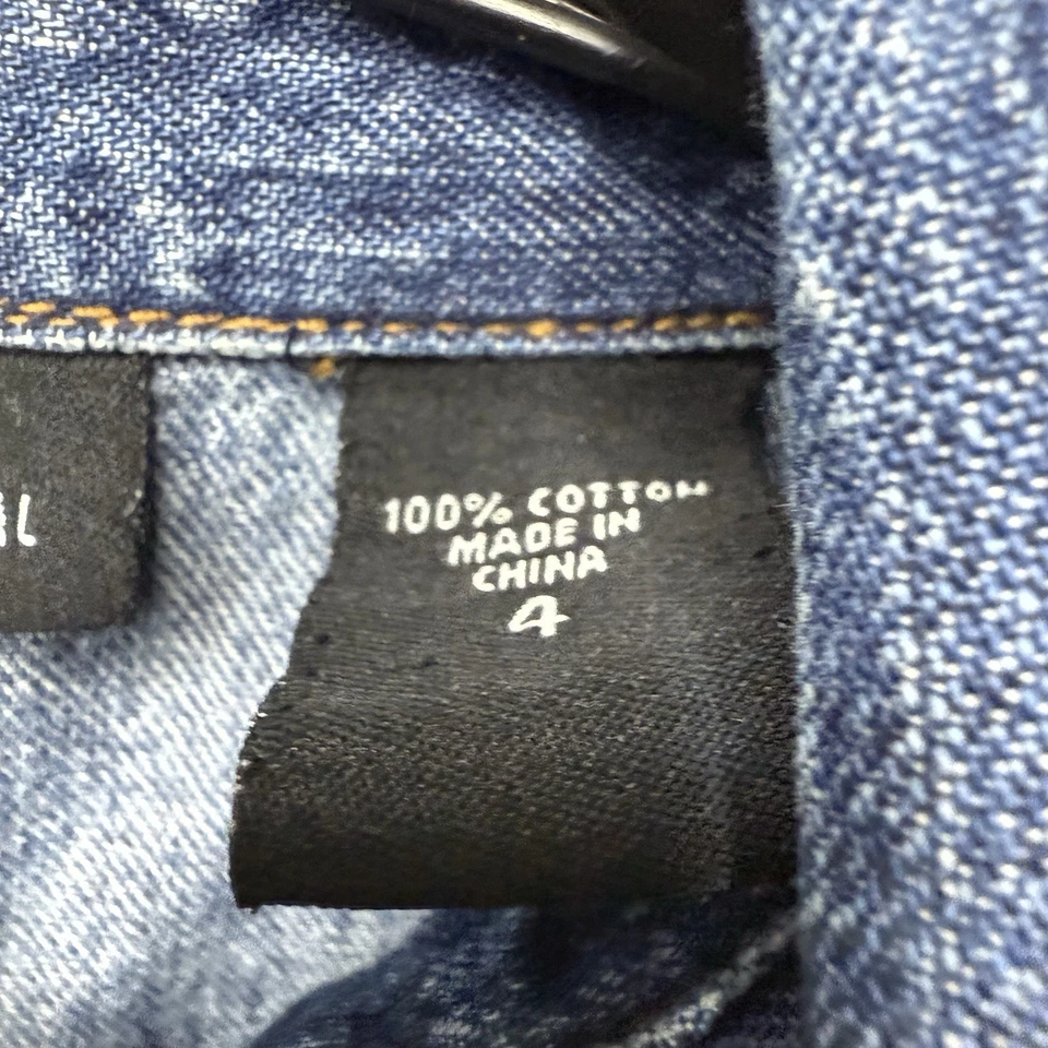 Vintage Y2k 90s Moda International Dress cotton denim Button Snaps Grunge - Image 4 of 4