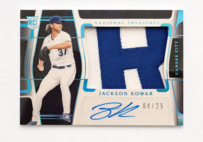 Panini 2022 National Treasures Jackson Kowar RC Auto Patch Midnight /25 #116