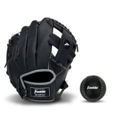 Franklin Sports 10" T-Web Glove with Ball: Youth PVC Mitt, Right-Handed