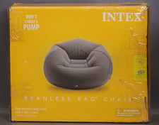 Intex 68579EP Beanless Bag Inflatable Lounge Chair 45" x 45" x 28" Color Gray