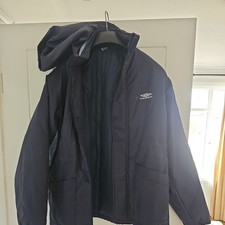 Umbro Męska Średnia Niebieska Wiatrówka Rain Odzież aktywna Kurtka 