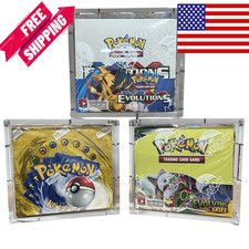 Pokemon Magnetic Booster Box Acrylic Case UV Protective Display Holder 5mm thic