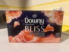 Downy Infusions Bliss Sparkling Amber and Rose Dryer Sheets 160 ct
