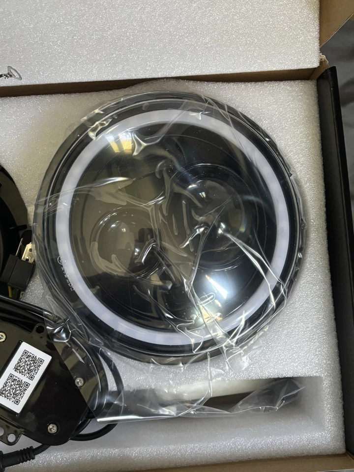 Faros LED halo RGB de 7 pulgadas Suparee con control remoto Bluetooth Jeep Wrangler 97-18 Foto 3 de 4