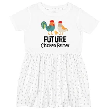 Inktastic Future Chicken Farmer Childs Toddler Dress Lover Girls