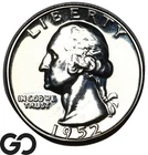 1952 Washington Quarter PROOF, Great Superb Gem PR++