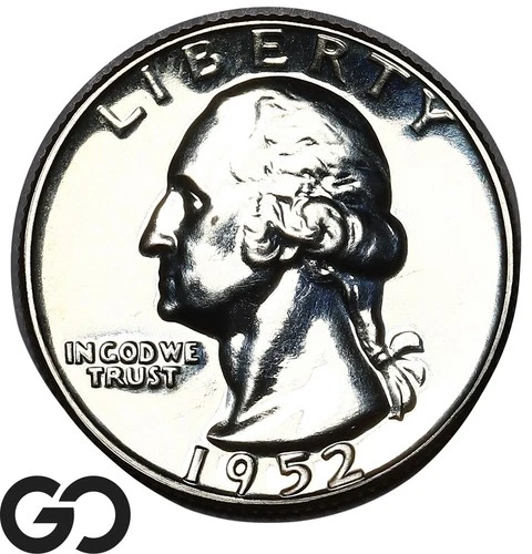 1952 Washington Quarter PROOF, Great Superb Gem PR++