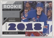 2018 Upper Deck SP Game Used Rookie Relic Blends /125 Lias Andersson #RRB-LA i9k