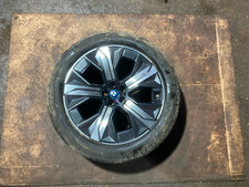 GENUINE BMW IX I20 BLACK ALLOY WHEEL WITH TYRE 255/50/21 9J 5A02655 4.71mm