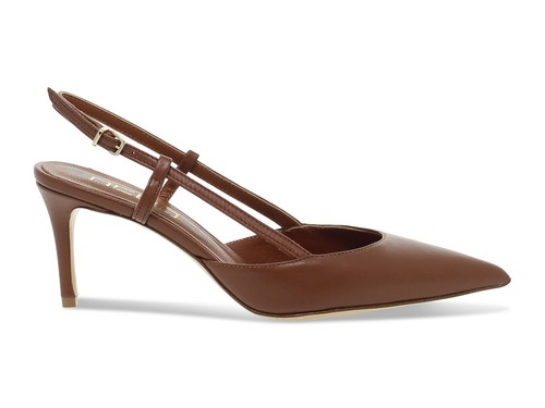Escarpins Max Studio Classic En Cuir Verni Marron Nude - Taille 9M - Talons 3,75 Pouces - Occasion
